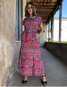 Vestido largo poliester...