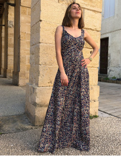 Vestido largo poliester...