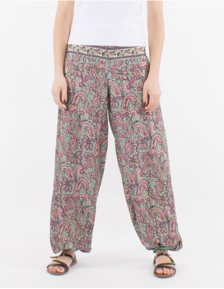 Pantalon poliester cintura   sari dorado
