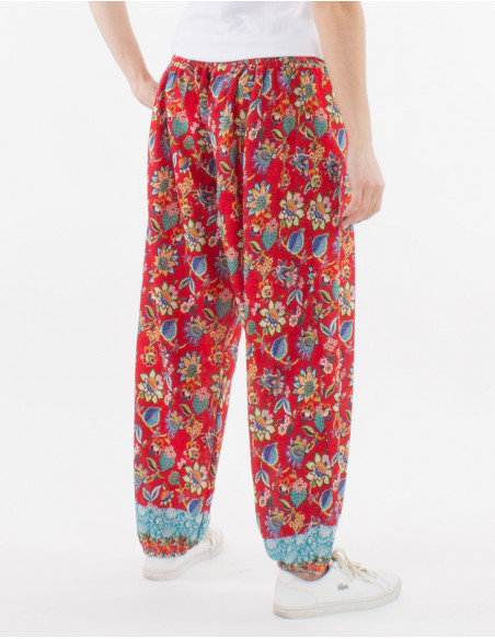 Pantalon poliester estampado holi flower