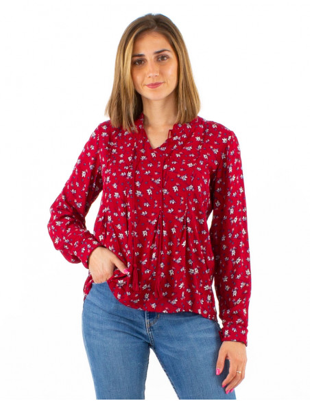 Blusa crepe de viscosa estampado lys