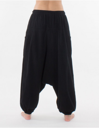 Sarouel algodon liso con  bolsillos talla elastica