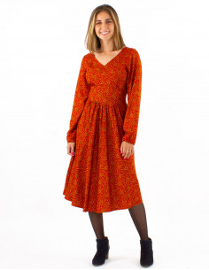 Vestido 3/4 viscosa mangas...