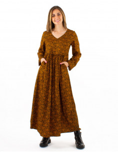Vestido largo viscosa...