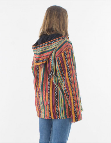 Chaqueta algodon zip doblado polar gheri capucha