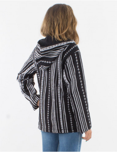 Chaqueta algodon zip doblado polar gheri capucha