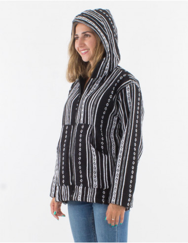 Chaqueta algodon zip doblado polar gheri capucha
