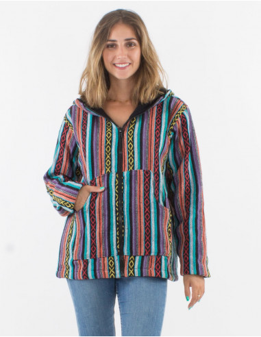 Chaqueta algodon zip doblado polar gheri capucha