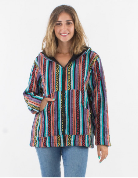 Chaqueta algodon zip doblado polar gheri capucha