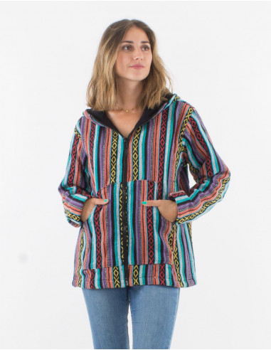 Chaqueta algodon zip doblado polar gheri capucha