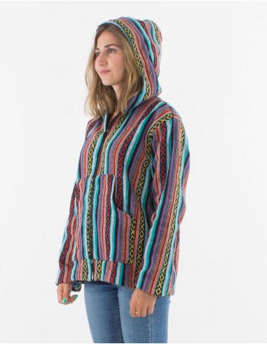 Chaqueta algodon zip doblado polar gheri capucha