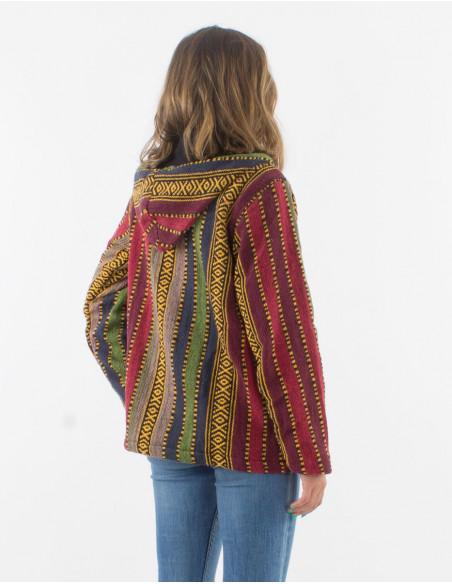 Chaqueta algodon zip doblado polar gheri capucha