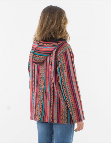 Chaqueta algodon zip doblado polar gheri capucha