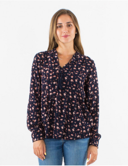 Blusa crepe de viscosa estampado lys