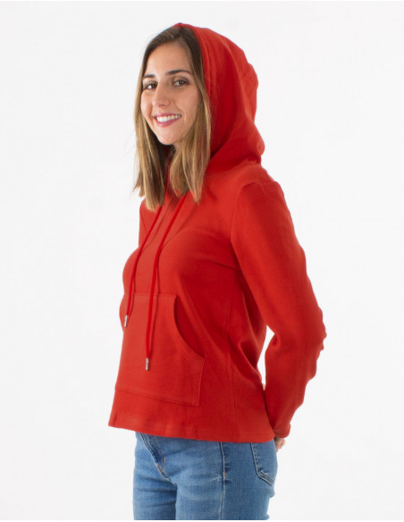 Jersey malla 95% poliester 5% elastano con capucha