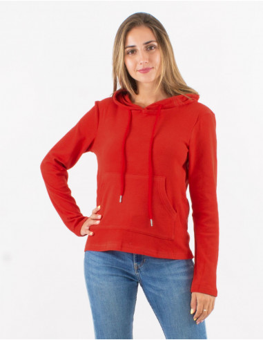 Jersey malla 95% poliester 5% elastano con capucha