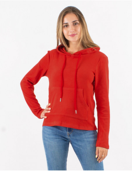 Jersey malla 95% poliester 5% elastano con capucha