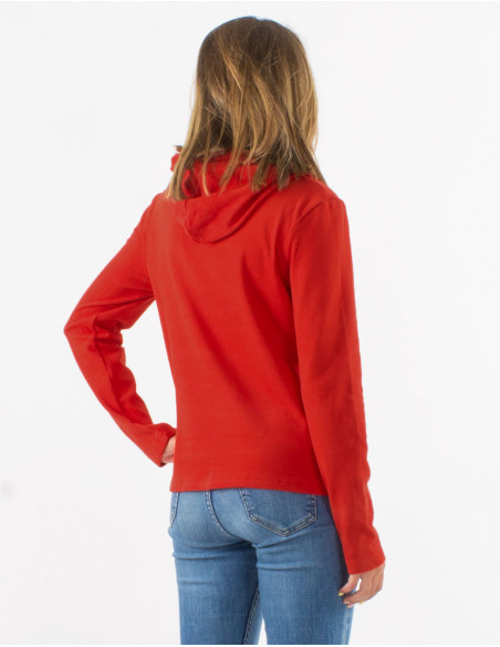 Jersey malla 95% poliester 5% elastano con capucha