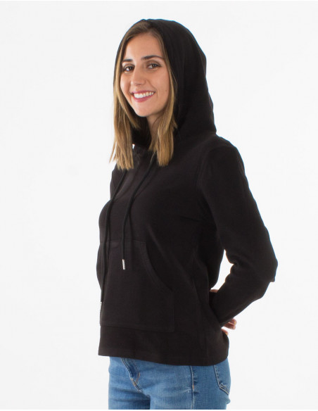 Jersey malla 95% poliester 5% elastano con capucha