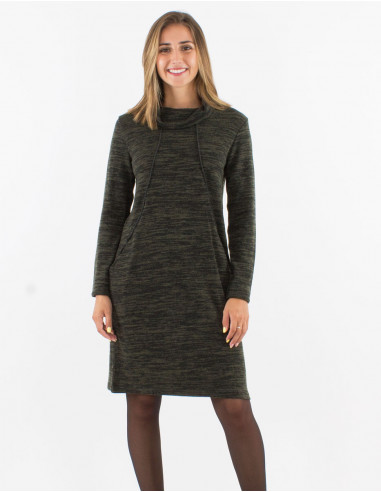 Vestido malla 95% poliester 5% elastano cuello...