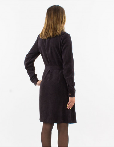 Vestido 88% poliester 12% poliamida con botones...