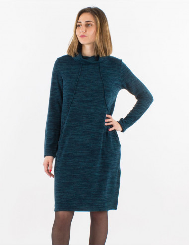 Vestido malla 95% poliester 5% elastano cuello...