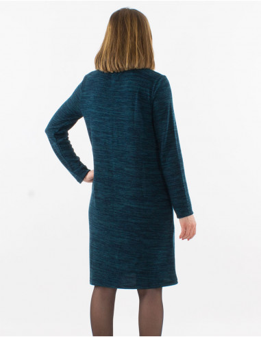 Vestido malla 95% poliester 5% elastano cuello...