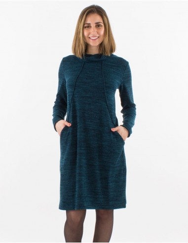 Vestido malla 95% poliester 5% elastano cuello...