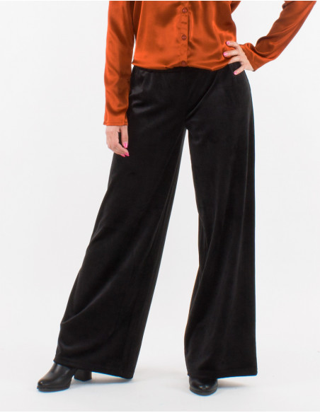 Pantalon malla 95% poliester 5% elastano terciopelo ras