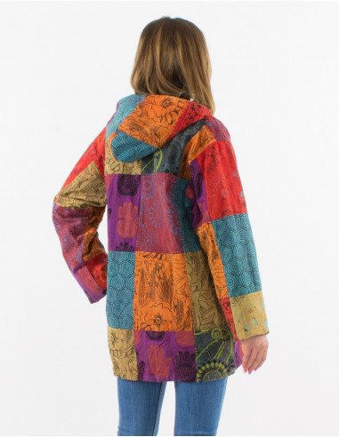 Chaqueta algodon patchwork sw doblado polar...