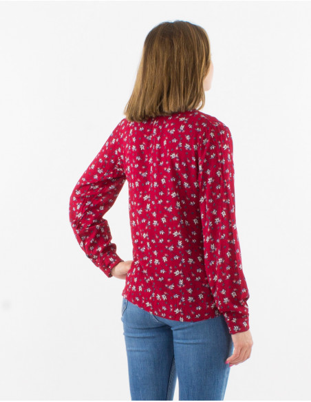 Blusa crepe de viscosa estampado lys