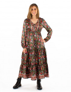 Vestido largo poliester...