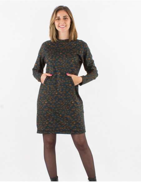 Vestido malla 60% viscosa 33% poliester 7% elastano