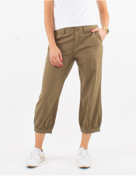 Pantalon corto 52% viscosa 48% algodon con bolsillos 