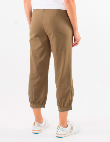 Pantalon corto 52% viscosa 48% algodon con...