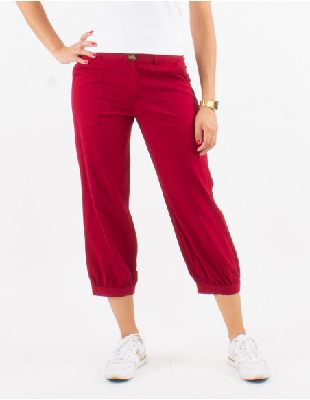 Pantalon corto 52% viscosa 48% algodon con bolsillos 