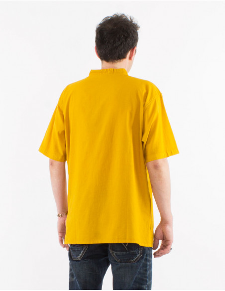Camisa H algodon fino sw cuello v  mangas cortas