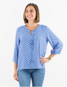 Blusa viscosa mangas 3/4... 2