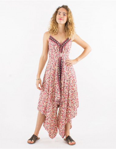 Peto largo poliester tirantes sari estampado...