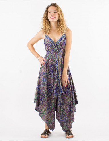 Peto largo poliester tobilloFular sari dorado...