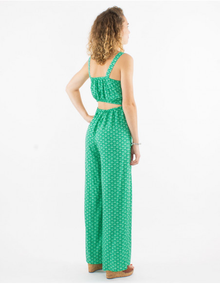 Peto largo viscosa espalda abierta  estampado arabesque