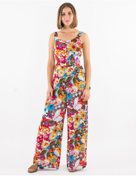 Peto largo viscosa espalda abierta estampado sixties