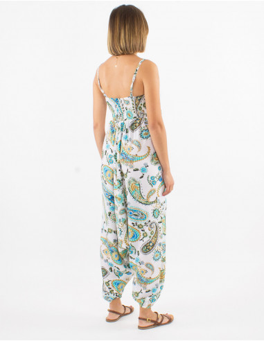 Peto largo poliester tirantes estampado exotico