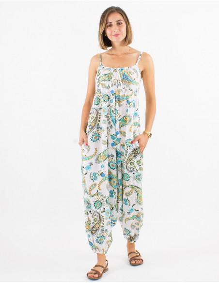 Peto largo poliester tirantes estampado exotico