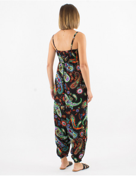 Peto largo poliester tirantes estampado exotico