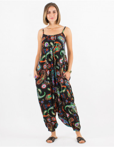 Peto largo poliester tirantes estampado exotico