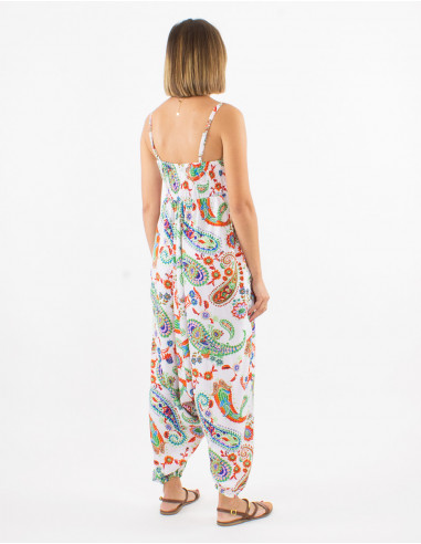 Peto largo poliester tirantes estampado exotico