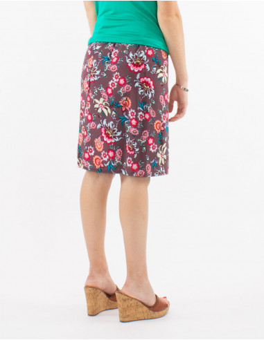 Falda corta viscosa estampado bohemia