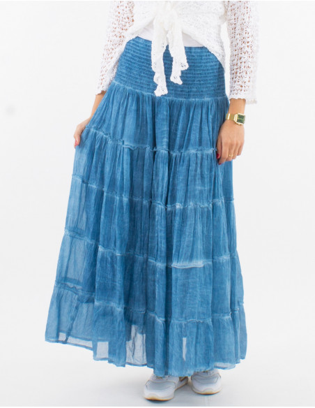 Falda velo algodon volantes doblada surteint