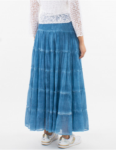 Falda velo algodon volantes doblada surteint